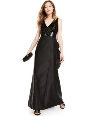 Adrianna Papell Sequined Mikado Gown ...